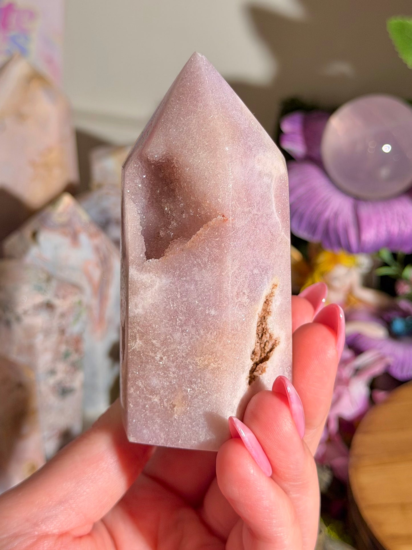 Pastel purple pink amethyst tower from Brazil *imperfect