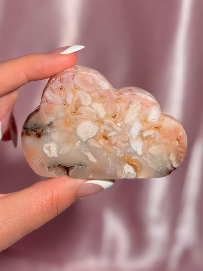 Indonesian Pink Carnelian Cloud Carving (J)