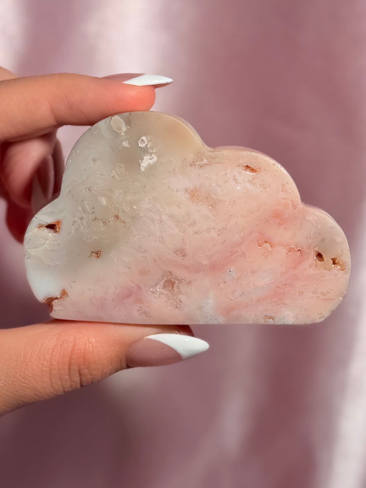Indonesian Pink Carnelian Cloud Carving (O)