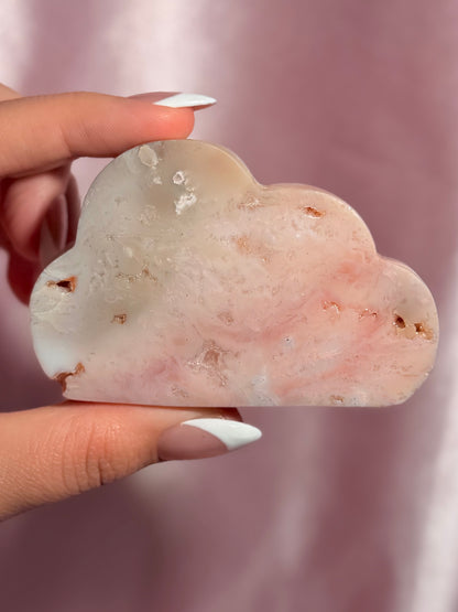 Indonesian Pink Carnelian Cloud Carving (O)