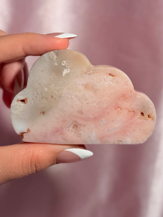Indonesian Pink Carnelian Cloud Carving (O)