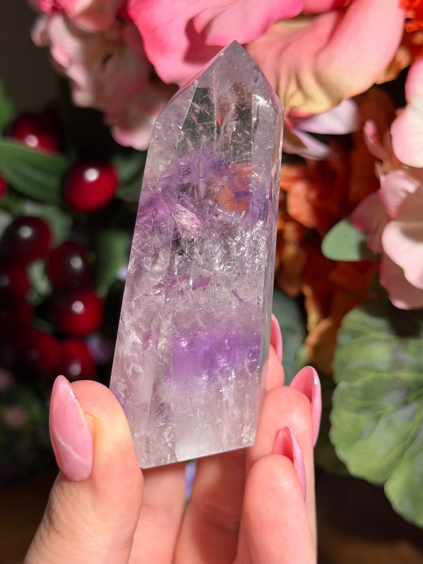 Purple phantom amethyst tower from Brazil