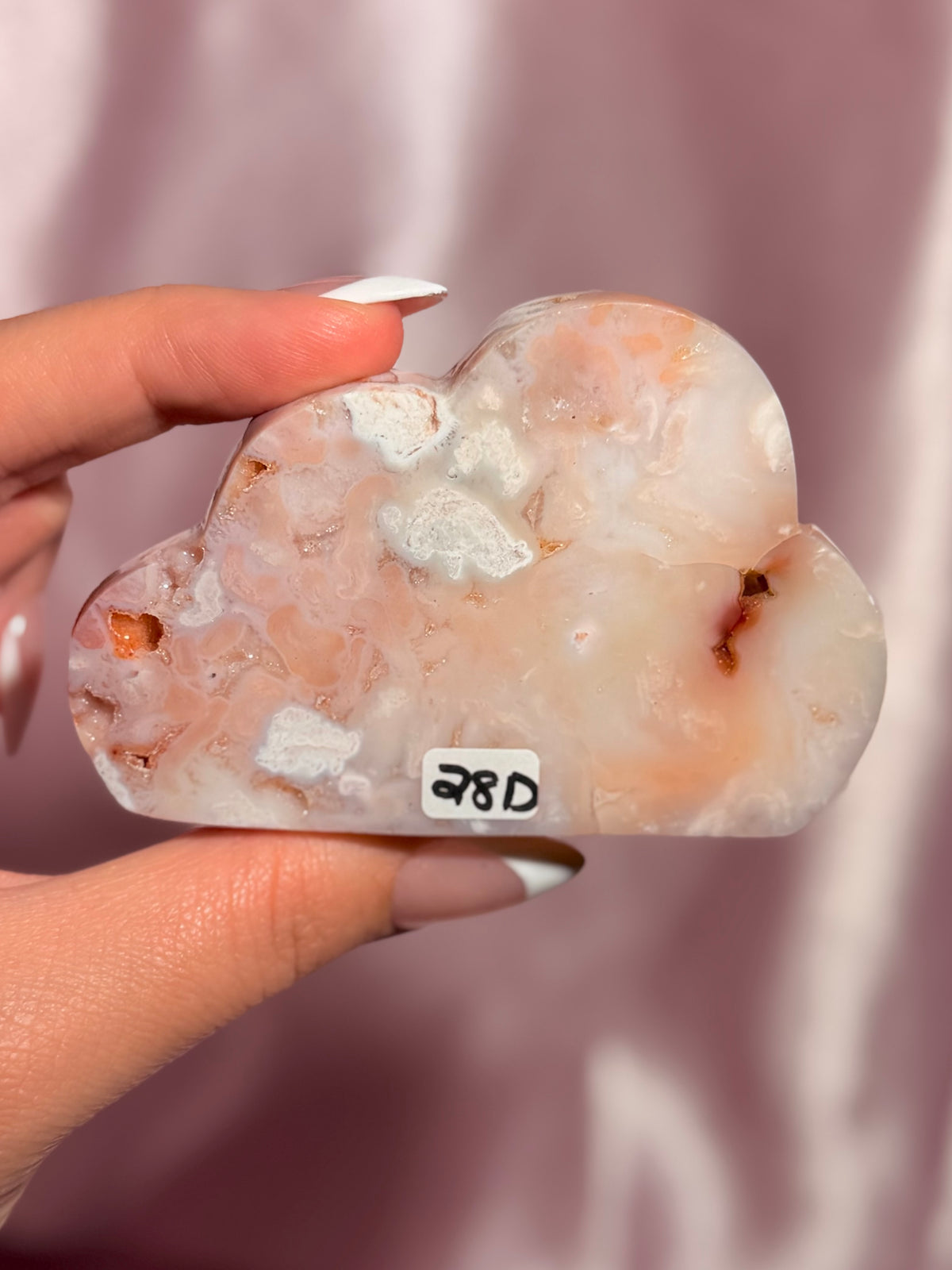 Indonesian Pink Carnelian Cloud Carving (D)