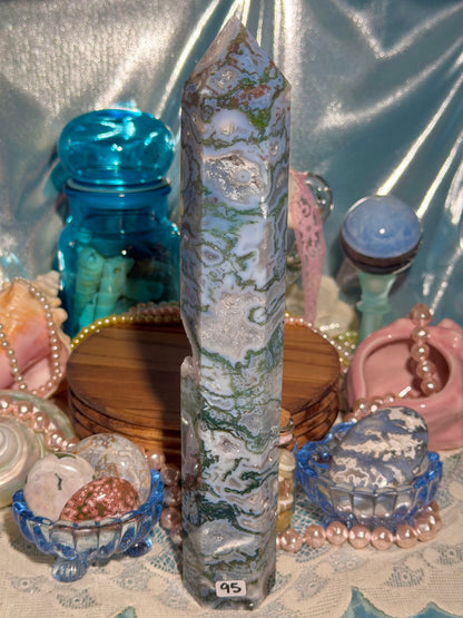 Moss agate tower