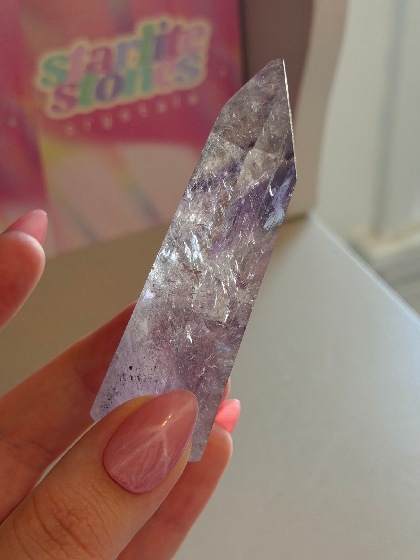 Purple phantom amethyst tower from Brazil