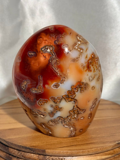 Mossy carnelian freeform