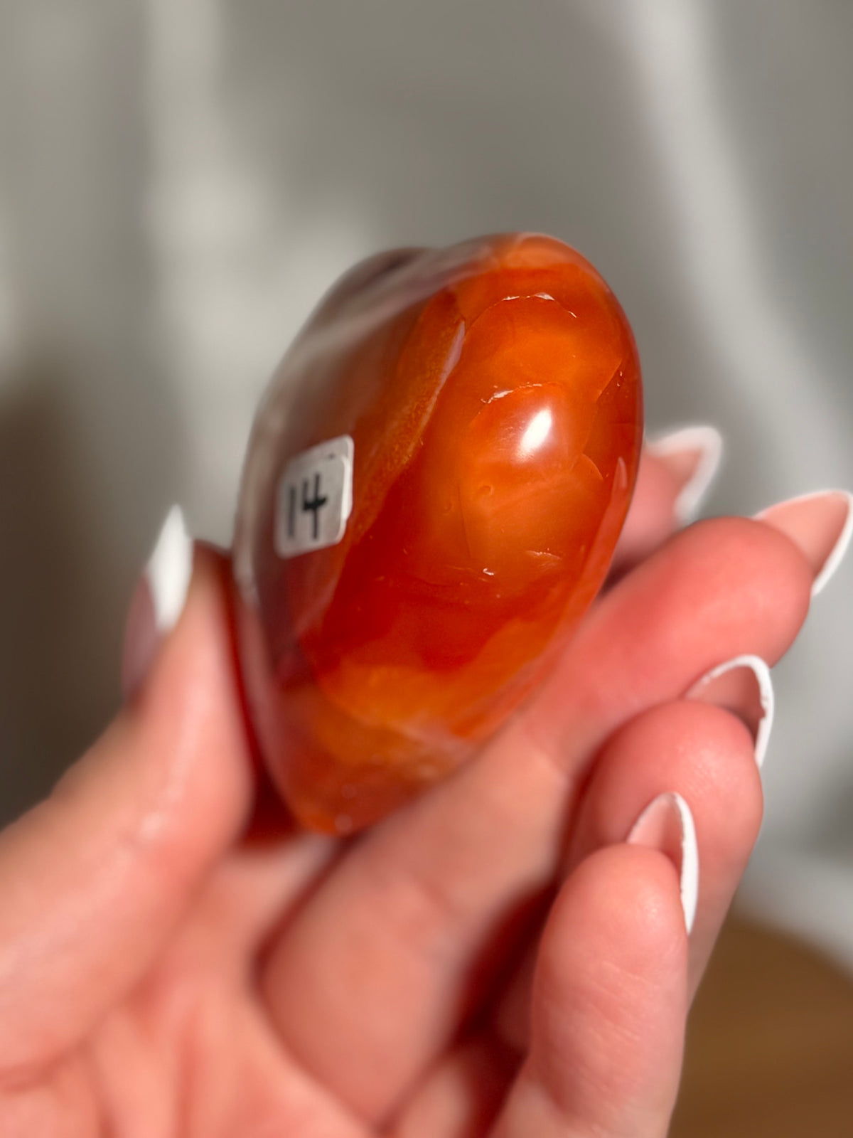 Funky banded carnelian heart