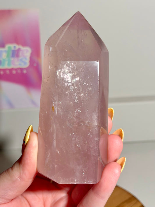 Rose Quartz Tower (45) ⟢ Glassy Pink