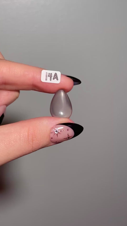 Star rose quartz tear drop carving (A)