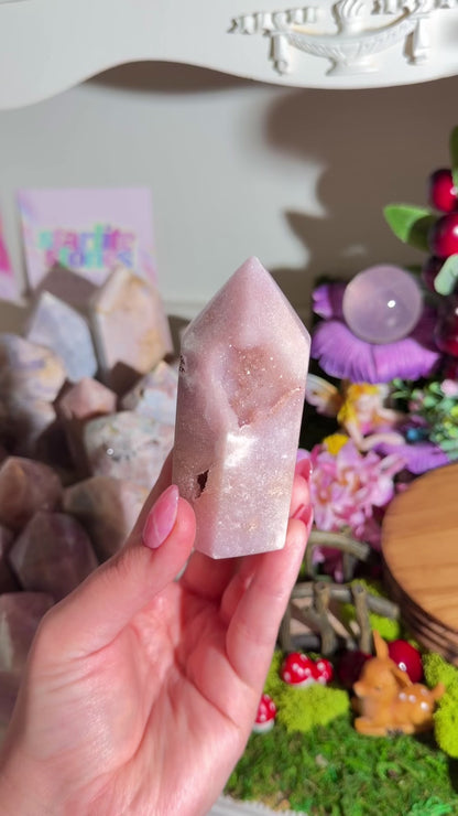 Pastel purple pink amethyst tower from Brazil *imperfect