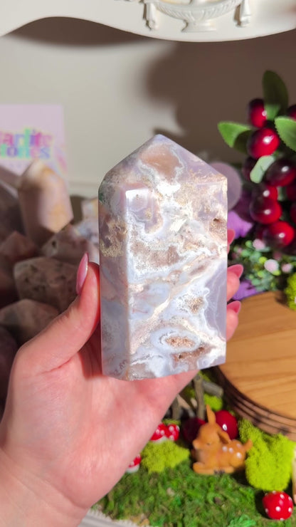 Pastel pink amethyst tower from Brazil