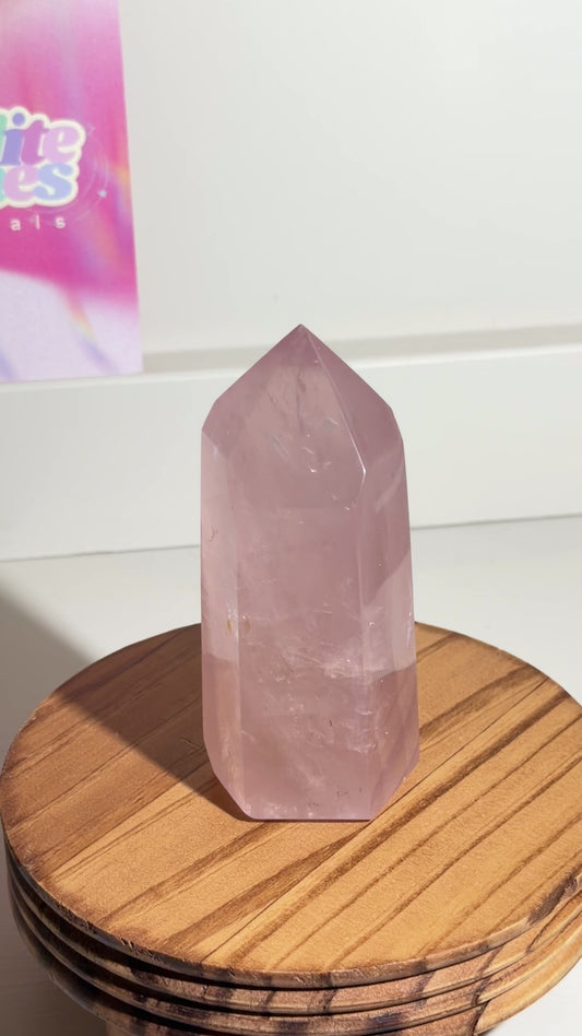 Rose Quartz Tower (45) ⟢ Glassy Pink