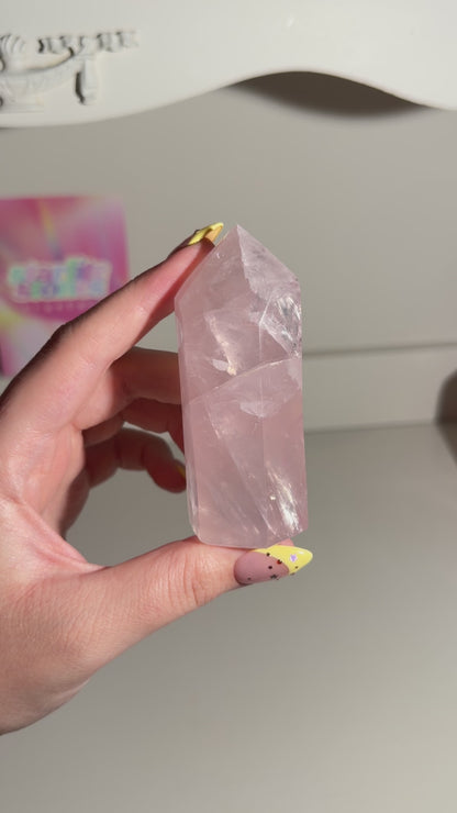 Rose Quartz Mini Tower (24A) ⟢