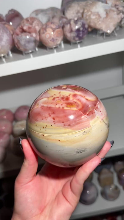 XL Zebra jasper sphere