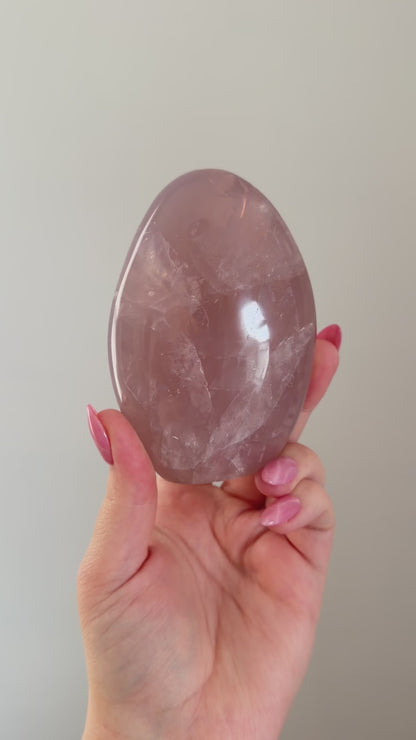 Glowy rose quartz freeform