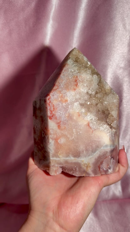 Statement Brazilian Pink Amethyst Tower