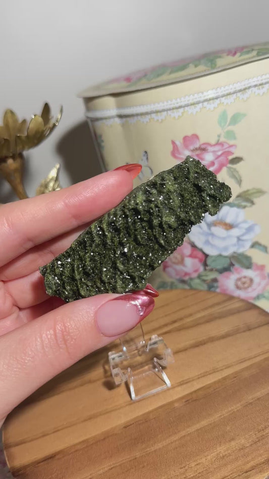 Sparkling green Epidote “forest quartz” specimen from Hakkari, Turkey