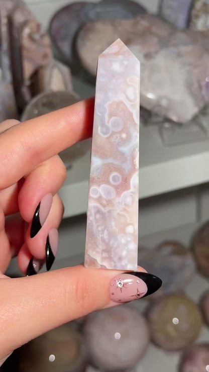 Flower agate tower (H)